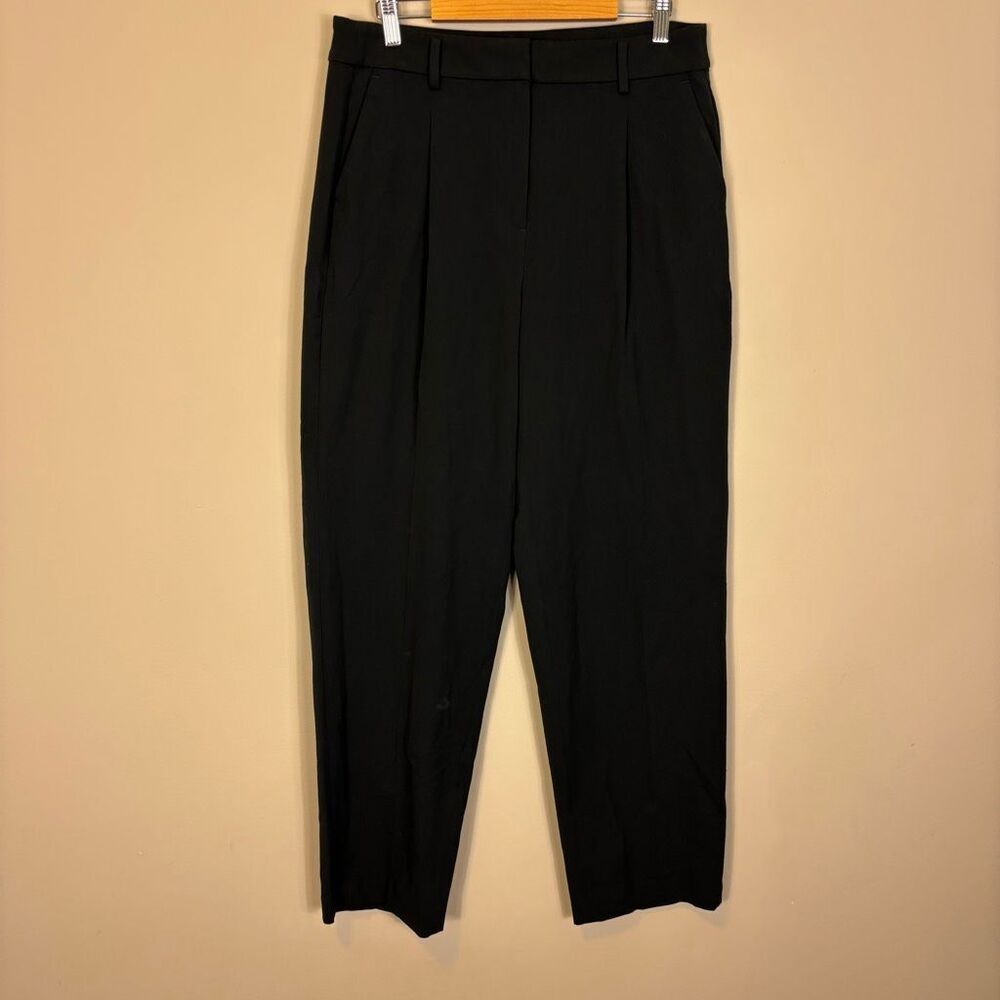 J. Crew Black Pleated Straight Leg Dress Pants‎ Women's 10 Tall